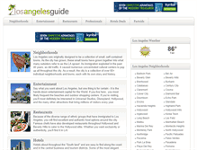 Tablet Screenshot of losangelesguide.com